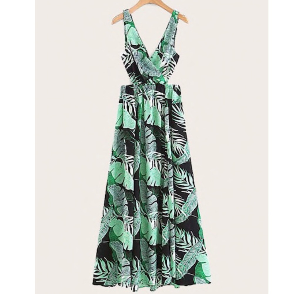 Shein tropical maxi dress